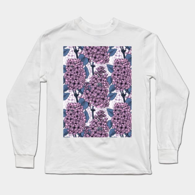 Lilac in violet and blue Long Sleeve T-Shirt by katerinamk